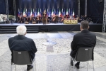 I Presidenti Mattarella e Pahor, a Piazzale della Transalpina, confine tra Italia e Slovenia, in occasione della Cerimonia di celebrazione della designazione congiunta di Nova Gorica e Gorizia quali Capitale Europea della Cultura 2025
