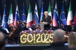 Il Presidente della Repubblica Sergio Mattarella durante il suo intervento alla Cerimonia di celebrazione della designazione congiunta di Nova Gorica e Gorizia quali Capitale Europea della Cultura 2025
