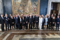 Il Presidente Sergio Mattarella con i nuovi Cavalieri del Lavoro nominati il 2 giugno 2021