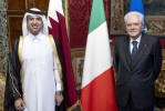Il Presidente Sergio Mattarella con S.E. il Signor Khalid Yousuf Khalifa Abdulla Al-Sada, nuovo Ambasciatore dello Stato del Qatar: presentazione delle Lettere Credenziali