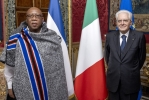 Il Presidente Sergio Mattarella con S.E. il Signor Thesele John ‘Maseribane, nuovo Ambasciatore del Regno del Lesotho: presentazione delle Lettere Credenziali
