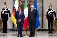 Il Presidente della Repubblica Sergio Mattarella con S.M Haji Hassanal Bolkiah, Sultano del Brunei Darussalam