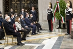 Il Presidente Sergio Mattarella alla celebrazione della Santa Messa in ricordo dell’accoglimento in Roma del feretro del Milite Ignoto