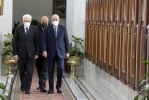 Algeri - Il Presidente della Repubblica Sergio Mattarella accolto dal Presidente della Repubblica Algerina Democratica e Popolare Abdelmad-Jid Tebboune, al suo arrivo ad Algeri in occasione della visita di Stato