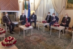 Algeri - Il Presidente della Repubblica Sergio Mattarella con il Presidente del Consiglio della Nazione, Salah Goudjil