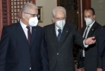 Algeri - Il Presidente della Repubblica Sergio Mattarella con il Presidente dell'Assemblea Popolare Nazionale, Ibrahim Boughali