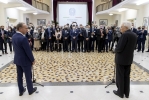Algeri - Il Presidente della Repubblica Sergio Mattarella in occasione dell'incontro con alcuni esponenti della collettività italiana