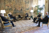 Il Presidente Mattarella con una delegazione di Confesercenti 