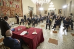 Il Presidente della Repubblica Sergio Mattarella durante l’incontro di studio “Giovanni Leone. Presidente della Repubblica 1971-1978” nel ventesimo anniversario della scomparsa 
