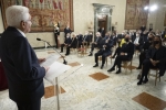 Il Presidente della Repubblica Sergio Mattarella durante l’incontro di studio “Giovanni Leone. Presidente della Repubblica 1971-1978” nel ventesimo anniversario della scomparsa 
