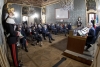 Il Presidente della Repubblica Sergio Mattarella in occasione della cerimonia per il 60° anniversario della morte di Luigi Einaudi
