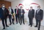 Il Presidente della Repubblica Sergio Mattarella in occasione della visita alla Fondazione Toscana Life Sciences