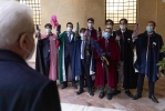 Il Presidente della Repubblica Sergio Mattarella con i Goliardi dell'Università degli Studi di Siena, in occasione dell'apertura dell'anno accademico