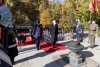 Madrid - Il Presidente della Repubblica Sergio Mattarella in occasione della deposizione di una corona al Monumento a los Caidos por Espana