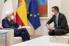 Madrid - Il Presidente della Repubblica Sergio Mattarella con il Primo Ministro Spagnolo Pedro Sanchez