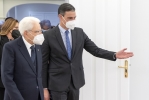 Madrid - Il Presidente della Repubblica Sergio Mattarella con il Primo Ministro Spagnolo Pedro Sanchez