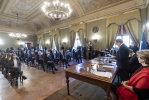 Il Presidente Sergio Mattarella nel corso della cerimonia di consegna dei Premi Balzan 2020