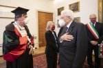 Il Presidente della Repubblica Sergio Mattarella saluta Giorgio Parisi, Docente emerito della Sapienza Università di Roma, Premio Nobel per la fisica 2021,in occasione della cerimonia di inaugurazione dell’Anno Accademico 2021-2022   
