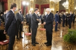 Il Presidente della Repubblica Sergio Mattarella saluta Guido Carlino, Presidente della Corte dei conti 
