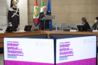 Il Presidente Mattarella con il Ministro Di Maio alla Farnesina in occasione degli  Stati Generali della Lingua e della Creatività Italiane nel Mondo