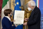 Il Presidente Sergio Mattarella consegna l'onorificenza OMRI  “motu proprio” a Ugo Martino