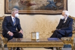 Il Presidente Sergio Mattarella e S.M. il Re Filippo dei Belgi nel corso dei colloqui