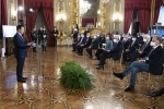 Il Presidente della Repubblica Sergio Mattarella durante la cerimonia in occasione della Giornata nazionale della Montagna
