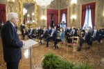 Il Presidente della Repubblica Sergio Mattarella durante il suo  intervento in occasione della Giornata nazionale della Montagna
