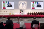 Il Presidente della Repubblica Sergio Mattarella in occasione della cerimonia di inaugurazione dell'anno accademico 2021/2022 dell'Università degli Studi di Enna "Kore"