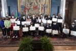 Il Presidente Sergio Mattarella gli Alfieri della Repubblica del 2019