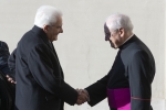 Il Presidente della Repubblica Sergio Mattarella in occasione della visita in Vaticano.
