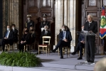 Il Presidente Sergio Mattarella in occasione della cerimonia per lo scambio degli auguri di fine anno con i rappresentanti delle istituzioni, delle forze politiche e della società civile