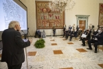 Il Presidente della Repubblica Sergio Mattarella in occasione della cerimonia dell’avvio dei lavori per la nuova Biblioteca di archeologia e storia dell’arte nel Fabbricato San Felice
