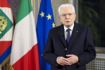 Il Presidente Sergio Mattarella nel corso del discorso di Fine Anno