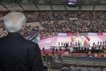 Il Presidente della Repubblica al PalEur in occasione della finale della Coppa Italia di pallavolo femminile   
