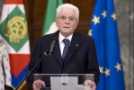 Il Presidente Sergio Mattarella in occasione della comunicazione dell'esito della votazione per l'elezione del Presidente della Repubblica.