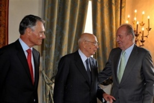 Partecipazione del Presidente Napolitano al VII Simposio COTEC Europa e successiva colazione in onore del Presidente della Repubblica del Portogallo e S.M. il Re di Spagna