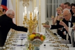 Il Presidente Giorgio Napolitano brinda con il Presidente della Repubblica Ceca