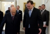 Il Presidente Napolitano con il Primo Ministro della Repubblica Ceca