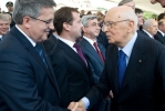 Il Presidente della Repubblica Giorgio Napolitano con Bronislaw Komorowski, Presidente della Repubblica di Polonia