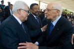  Il Presidente della Repubblica Giorgio Napolitano con Mahmoud Abbas, Presidente dell'Autorità  Nazionale Palestinese