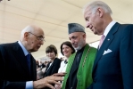 Il Presidente della Repubblica con Joe Biden, e Hamid Karzai, Presidente della Repubblica Islamica di Afghanistan,