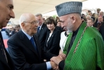 Il Presidente della Repubblica Giorgio Napolitano con Hamid Karzai, Presidente della Repubblica Islamica di Afghanistan