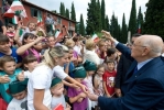 l Presidente della Repubblica Giorgio Napolitano al suo arrivo a Menaggio