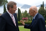 Il Presidente della Repubblica Giorgio Napolitano con il Presidente della Repubblica Federale di Germania Christian Wulff