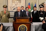 Il Presidente Giorgio Napolitano al termine delle consultazioni 
