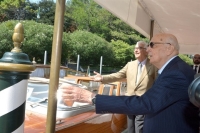 Il Presidente Giorgio Napolitano con il Presidente della Biennale di Venezia, Paolo Baratta