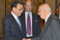 Il Presidente Giorgio Napolitano accoglie Li Keqiang, Primo Ministro della Repubblica Popolare Cinese