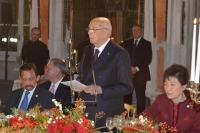 Il Presidente Giorgio Napolitano in occasione del Brindisi al Pranzo in onore dei Capi Delegazione al Vertice ASEM